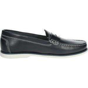 Mocassino loafer in pelle da uomo  blu