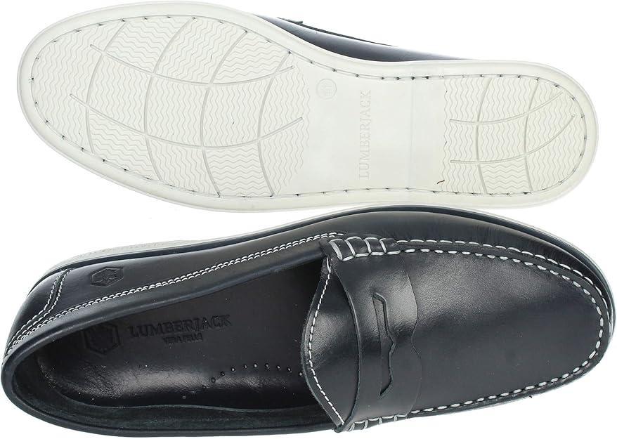 Mocassino in pelle da uomo Lumberjack blu