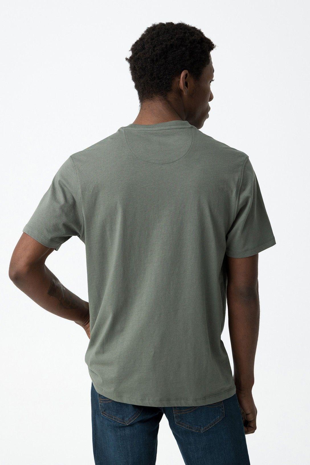 tiffosi enrique t-shirt mm stampa petto verde militare - foto 5