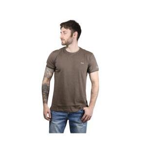 T-shirt girocollo uomo  marrone