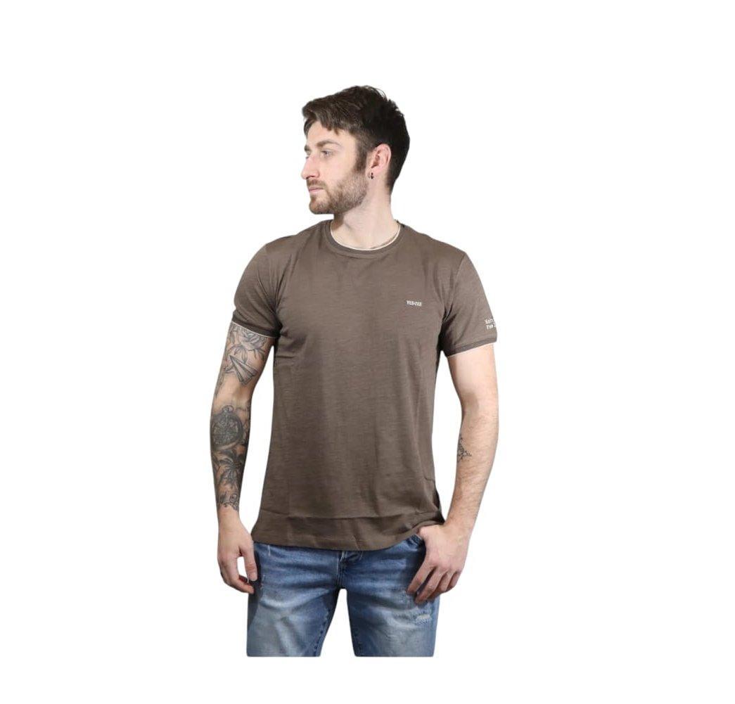 T-shirt girocollo in cotone uomo Yes Zee
