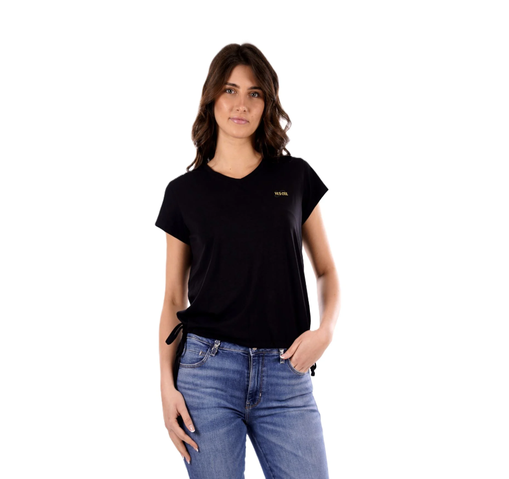 T-shirt donna Yes Zee nero