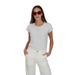 T-shirt donna girocollo  bianco