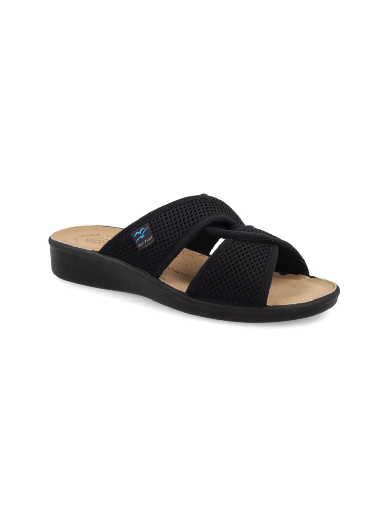 Ciabatte a fascia incrociata Fly Flot nero