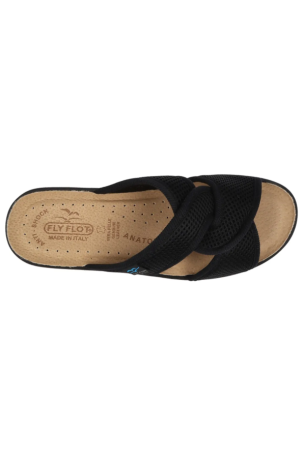Ciabatte a fascia incrociata Fly Flot nero