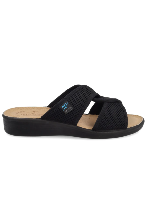 Ciabatte a fascia incrociata Fly Flot nero
