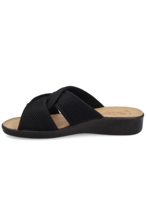Ciabatte a fascia incrociata Fly Flot nero