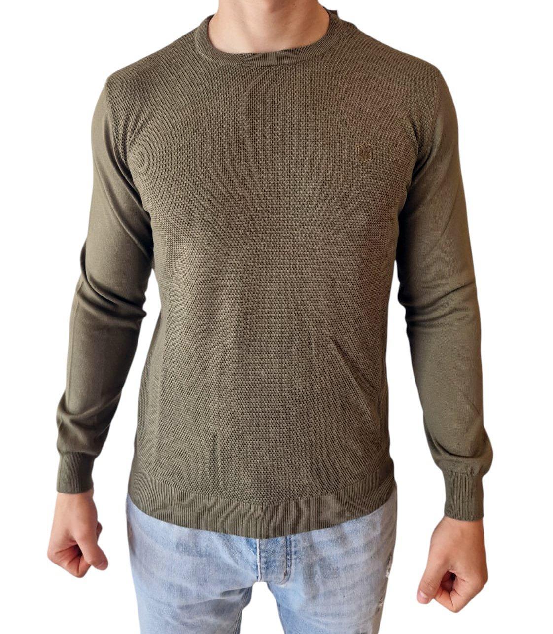 Maglioncino girocollo in cotone da uomo Lumberjack