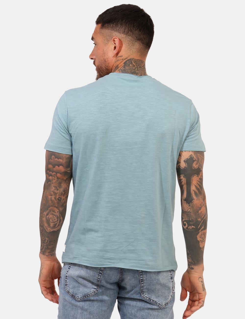 T-shirt girocollo da uomo Yes Zee azzurro