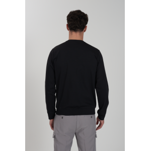 Maglia girocollo da uomo manica lunga  nero