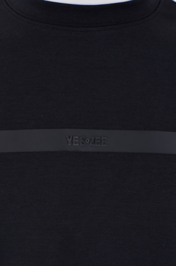 Maglia girocollo da uomo manica lunga Yes Zee nero