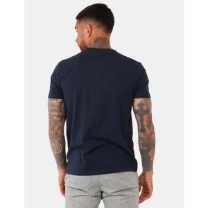 T-shirt scollo v da uomo  blu