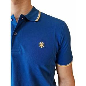 Polo  manica corta in cotone da uomo blu