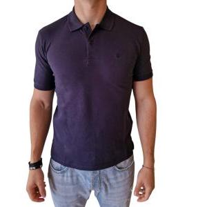 Polo  manica corta in cotone da uomo blu