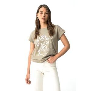 T-shirt girocollo donna con stampa