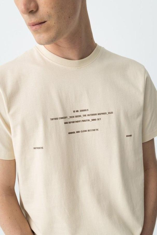 T-shirt basic uomo con stampa Tiffosi