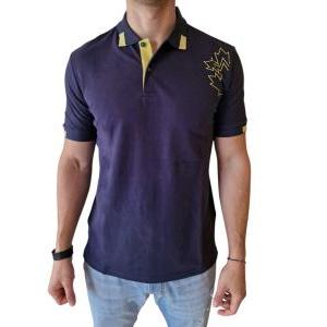 Polo mezza manica cotone blu