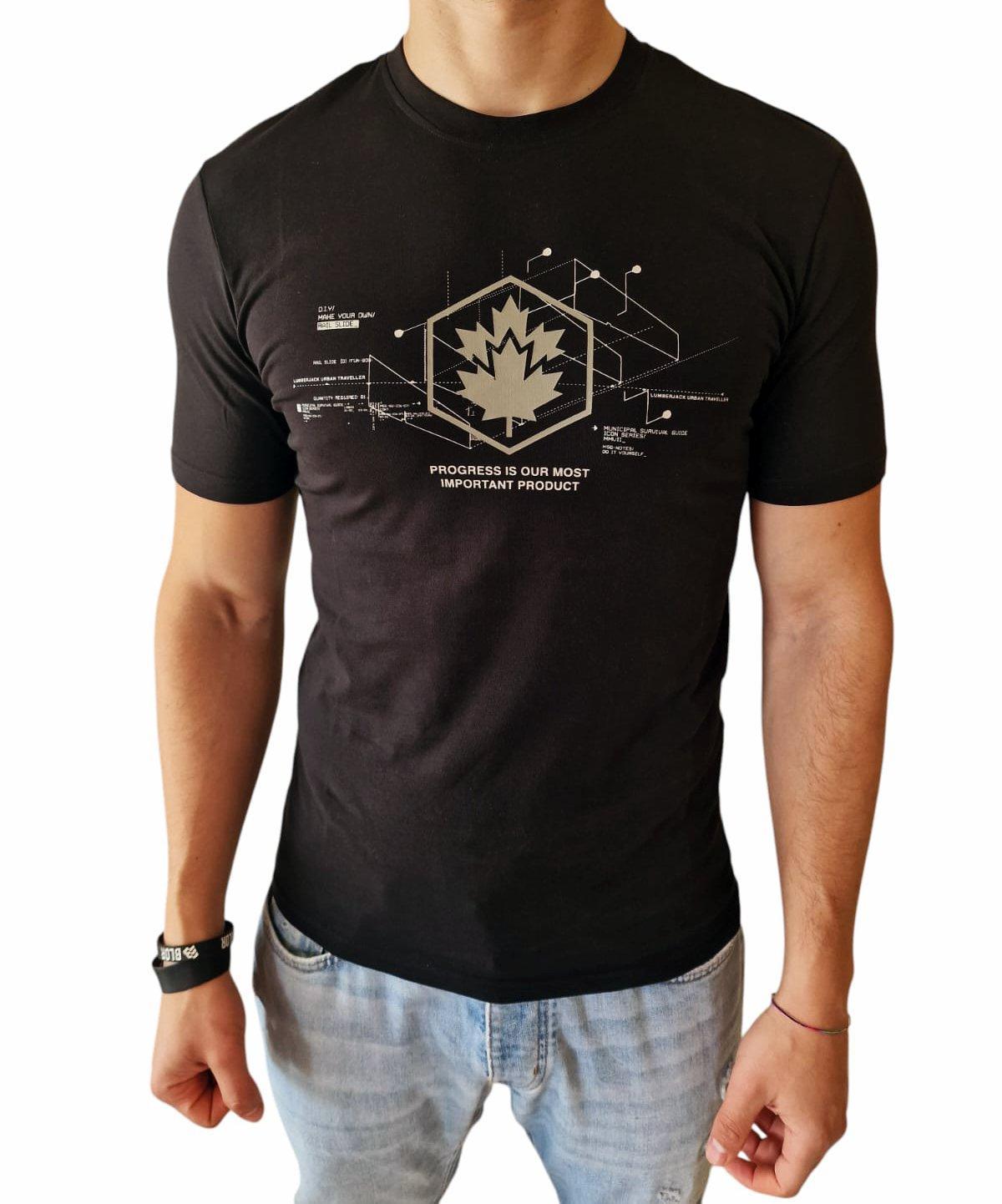 T-shirt in cotone Lumberjack da uomo 
