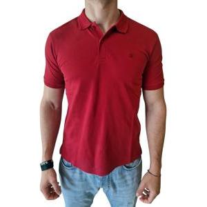 Polo  manica corta in cotone da uomo rosso
