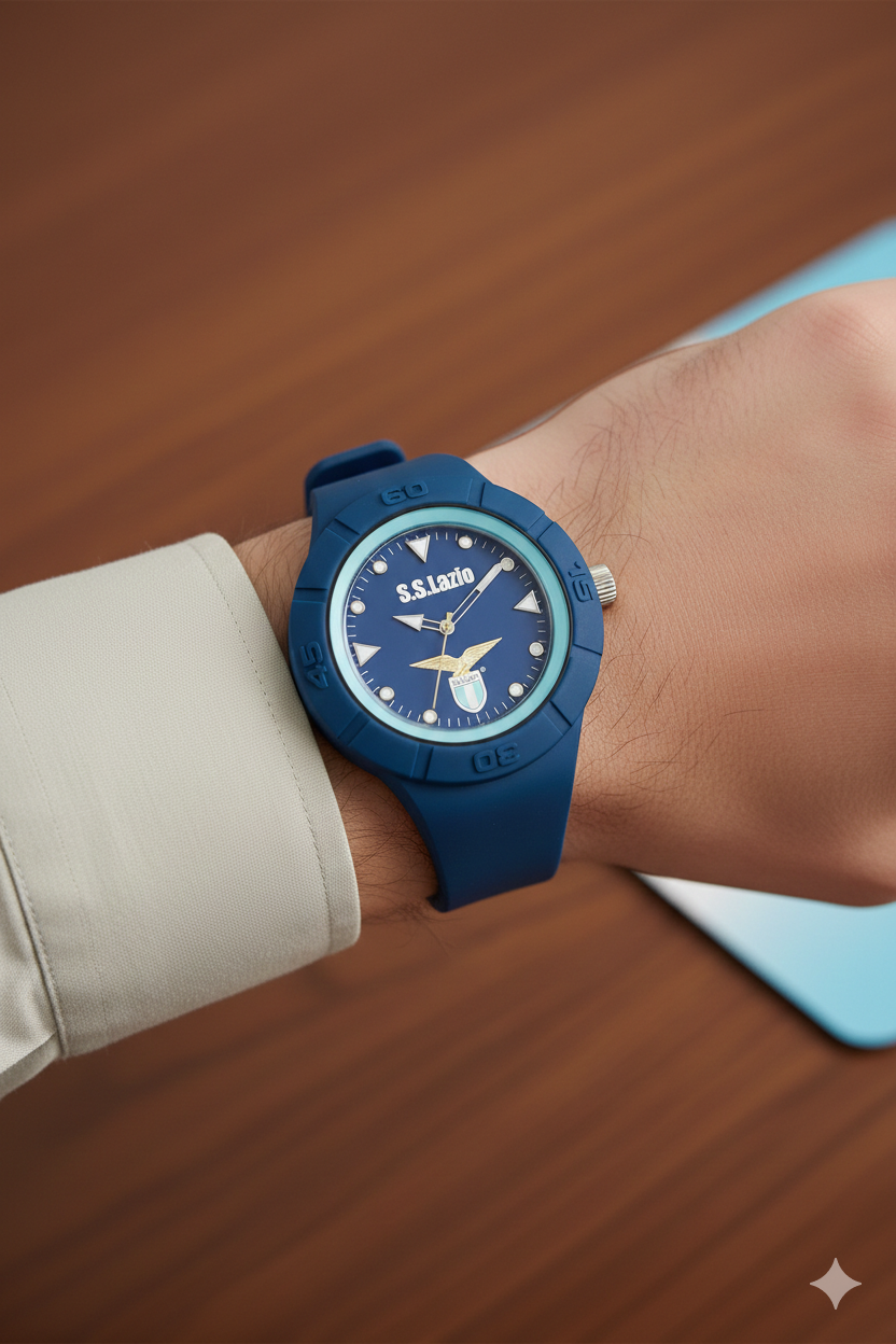Orologio da polso unisex compatibile con Lazio