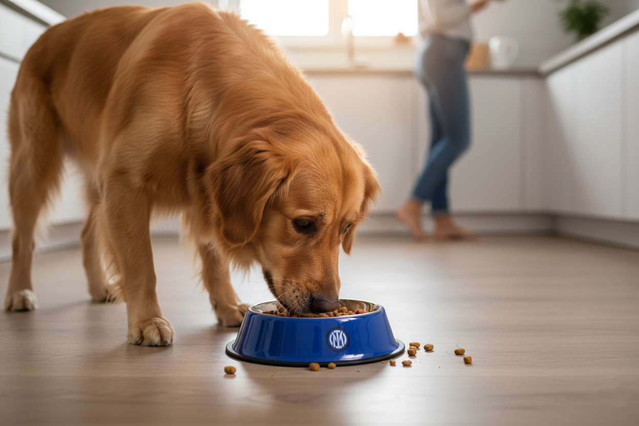 Ciotola per cani e gatti nerazzurra compatibile con Inter
