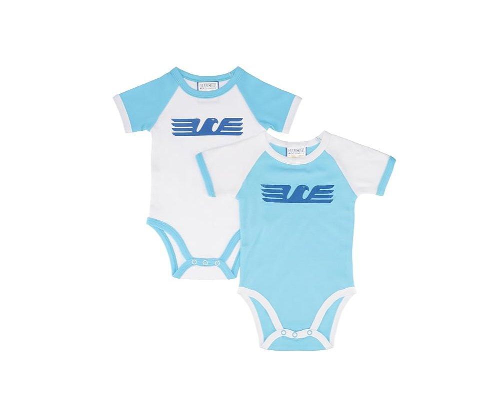 Set 2 body neonato manica corta compatibile con Lazio