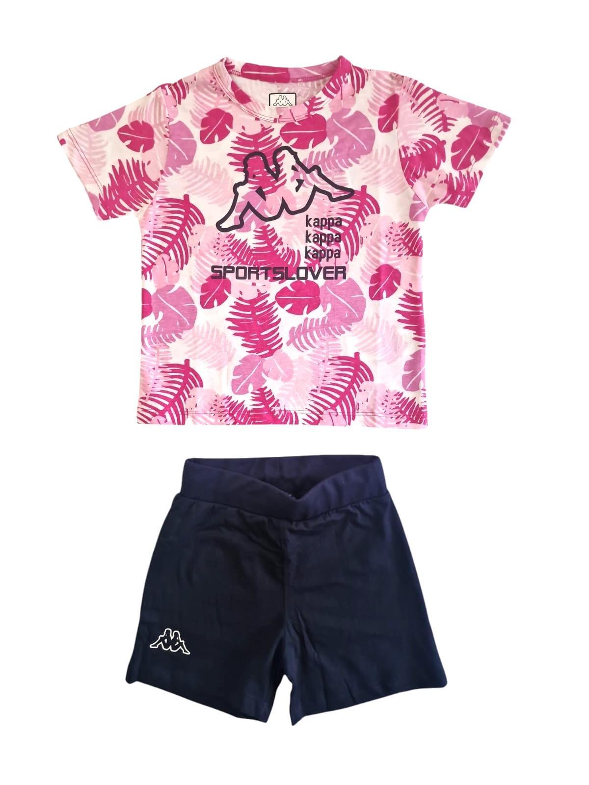 Completo sportivo estivo bambina Kappa 