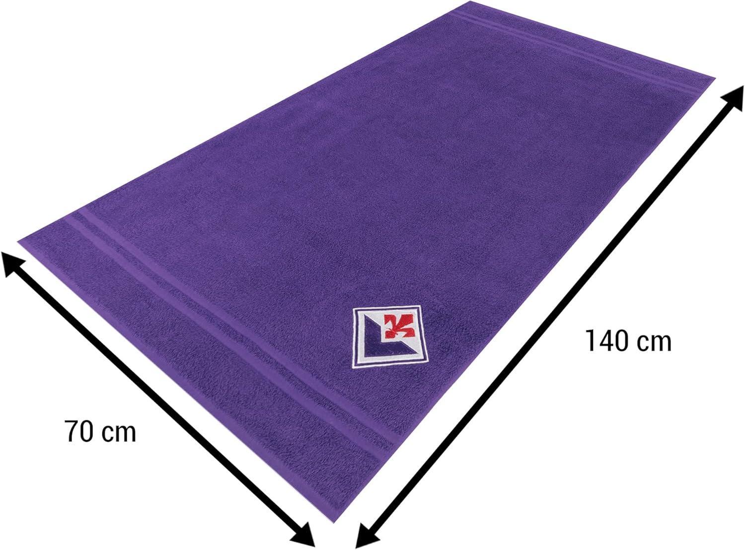Telo mare asciugamano in cotone compatibile con Fiorentina 70x140cm