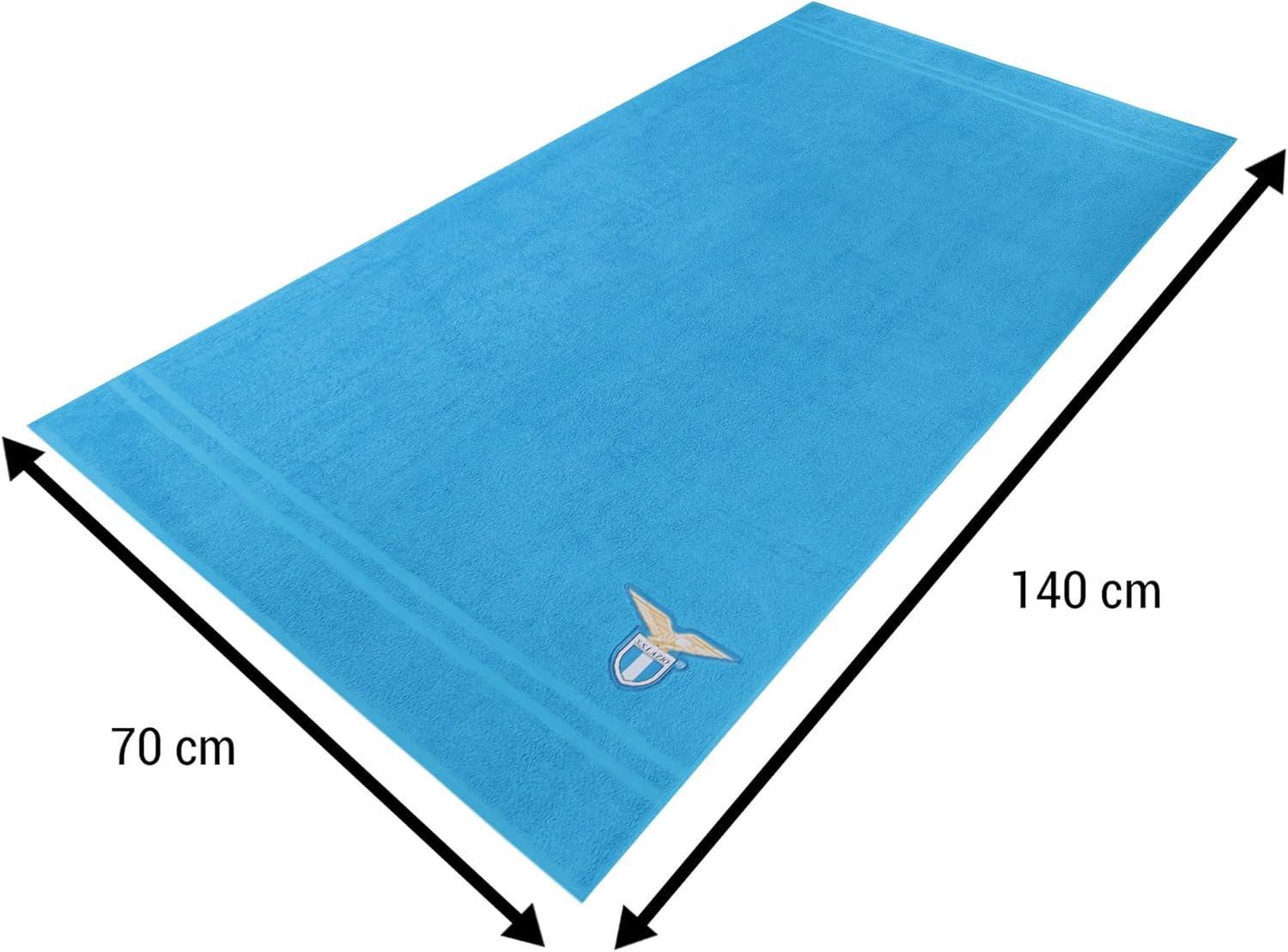 Telo mare asciugamano in cotone compatibile con Lazio 70x140cm