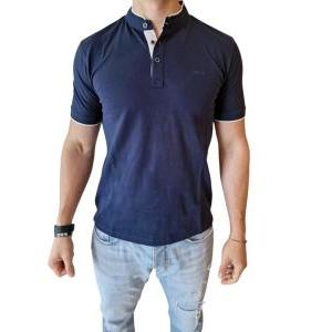 T-shirt uomo tipo polo coreana  blu