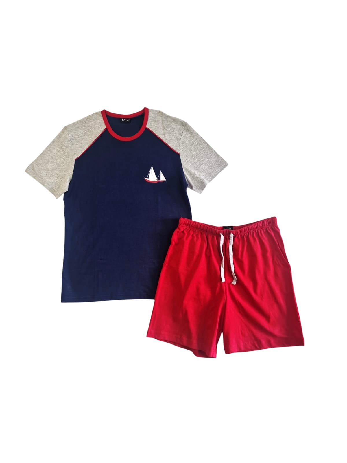 Pigiama da uomo in cotone Lovable manica corta