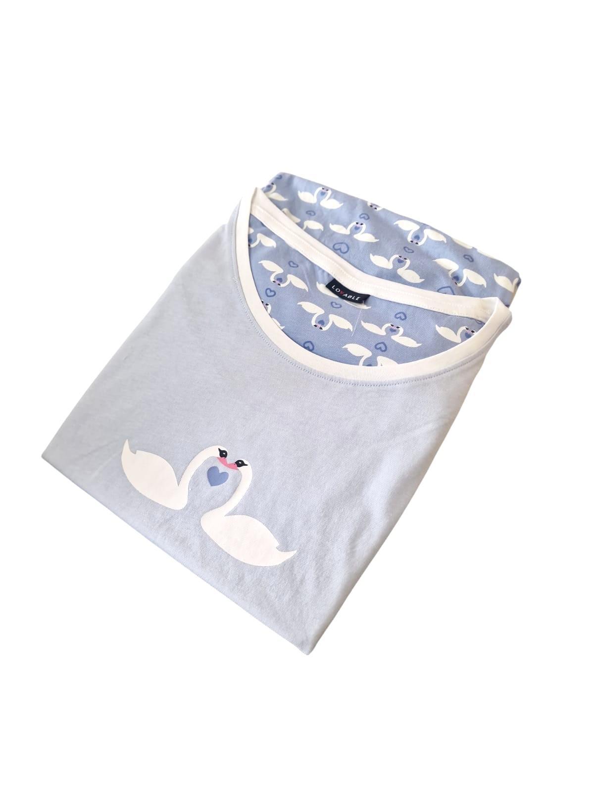 Pigiama corto da donna Lovable azzurro