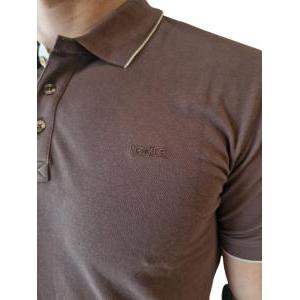Polo in cotone da uomo  marrone