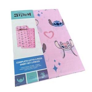 Stitch lenzuolo 1 posto rosa