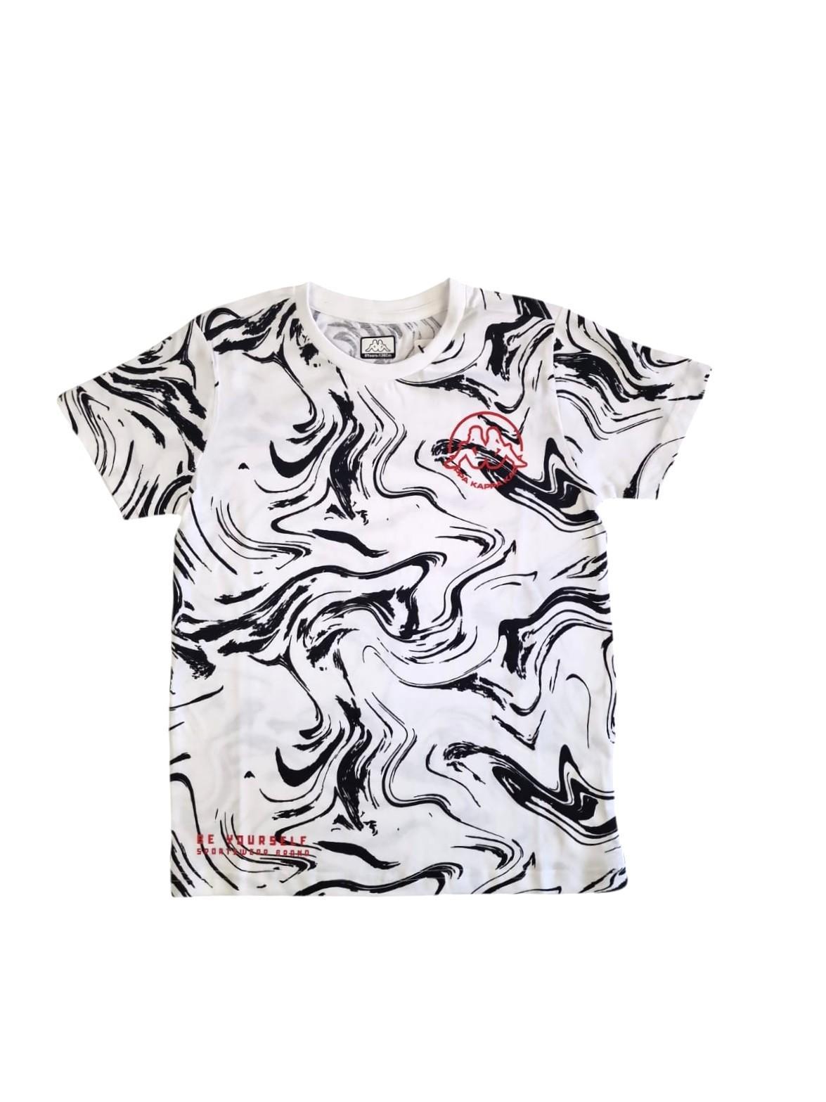 T-shirt mezza manica in cotone da bambino Kappa