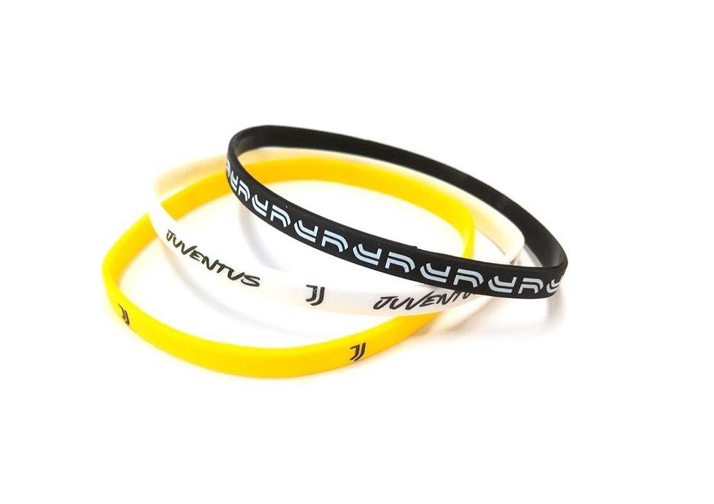 Tris bracciali in silicone compatibile con Juventus