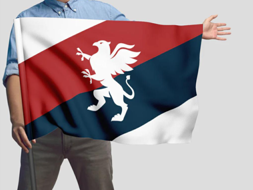 Bandiera stadio compatibile con Genoa Calcio