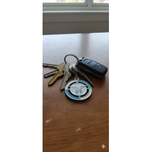 Portachiavi smaltato compatibile con lazio