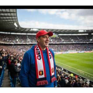 Sciarpa da stadio jacquard compatibile con genoa calcio