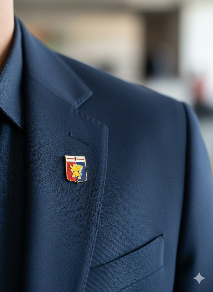 Spilla distintivo compatibile con Genoa