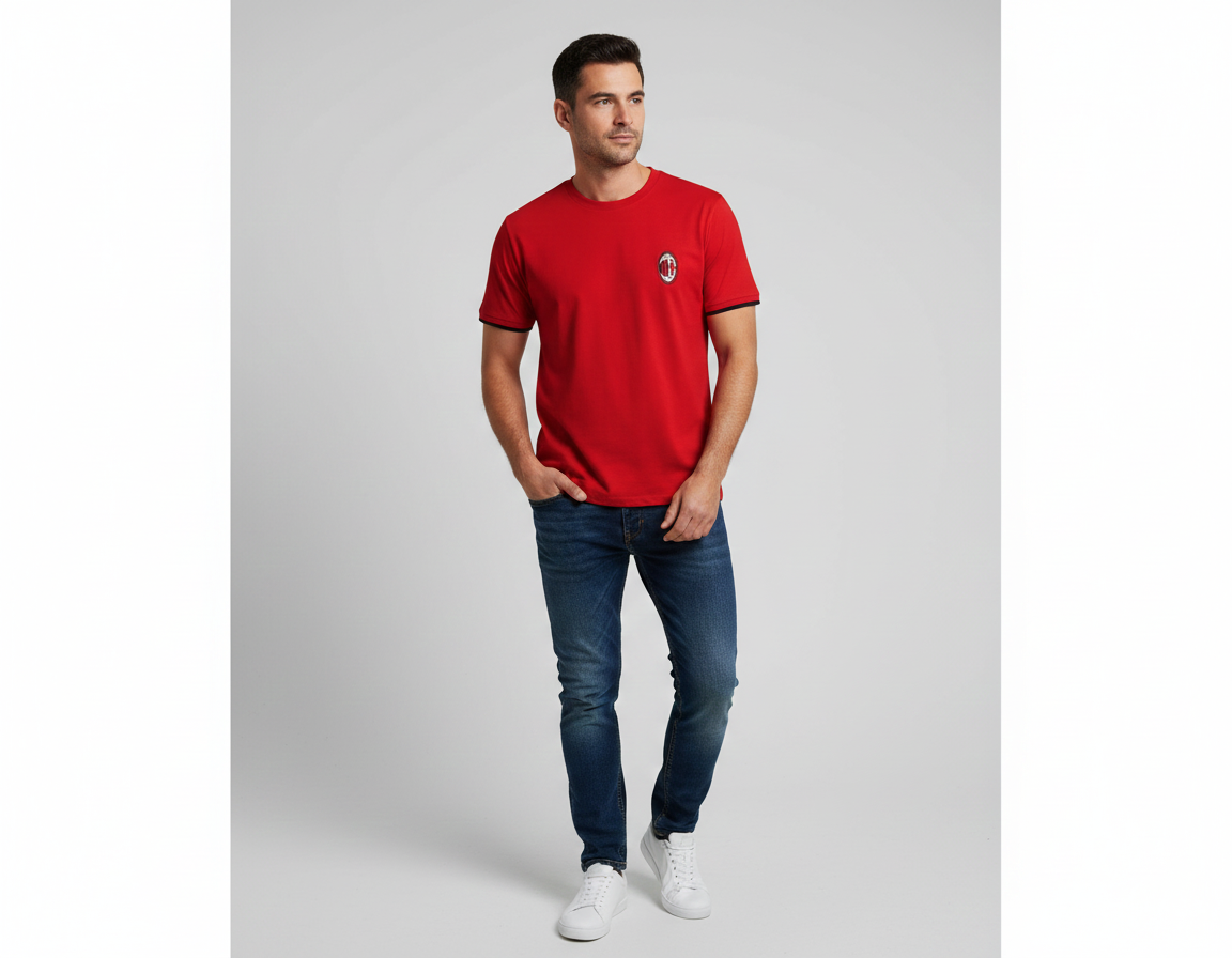 T-shirt in cotone da adulto compatibile con Milan