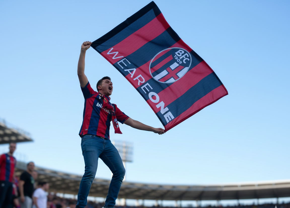 Bandiera da stadio compatibile con Bologna We Are One