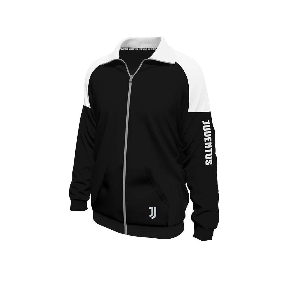 Felpa full zip in cotone garzato adulto compatibile con Juventus
