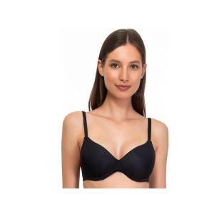 Reggiseno nero da donna senza ferretto con coppe graduate