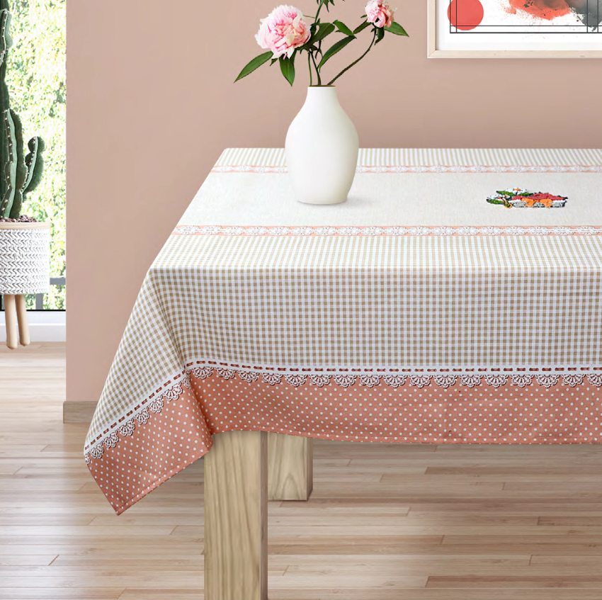 Tovaglia in cotone 12 posti 140x240cm Vingi