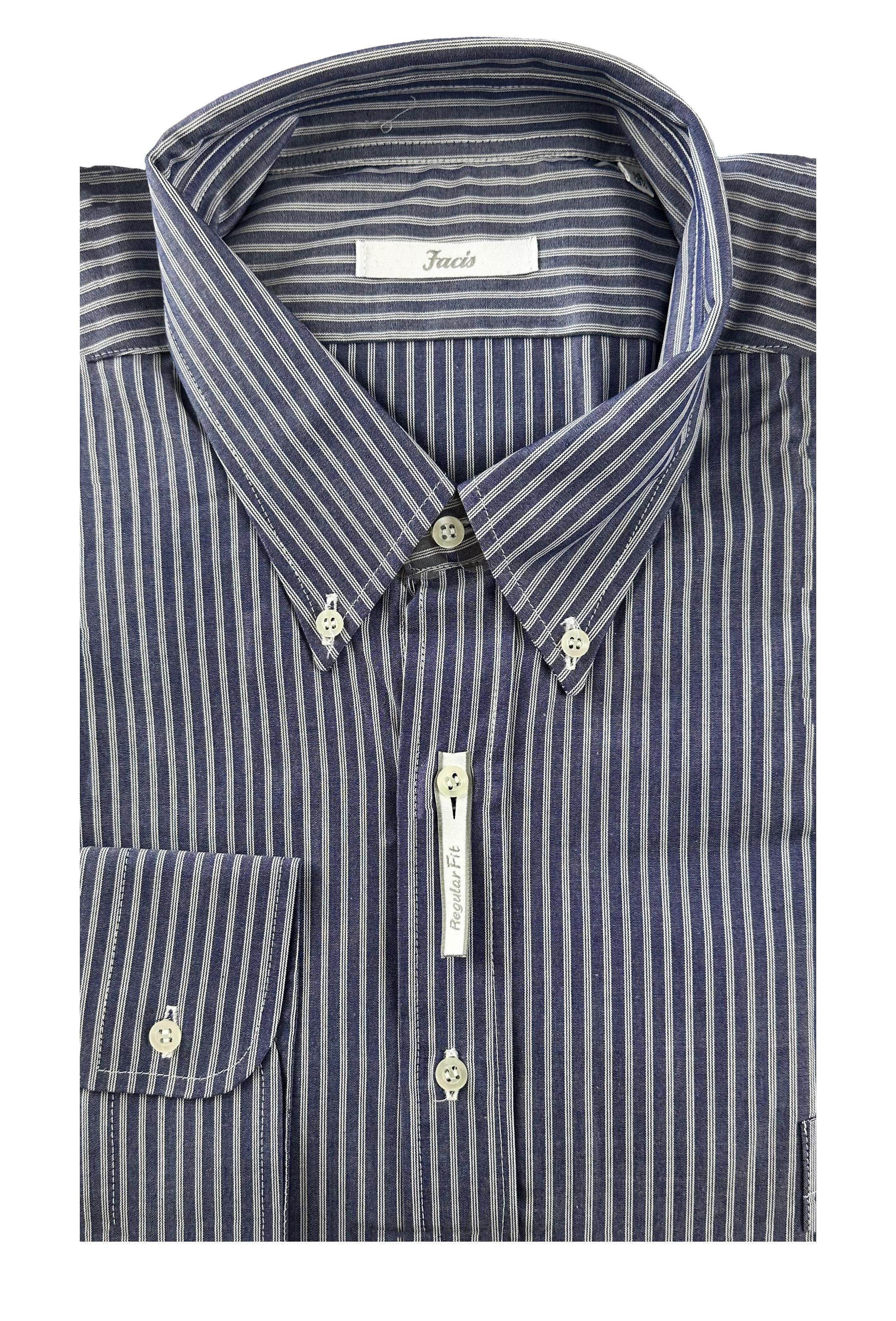 Camicia Facis righe uomo regular fit navy