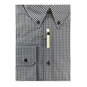 Camicia  manica lunga quadrettini celeste