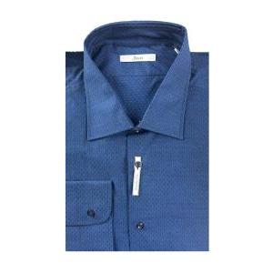 Camicia  uomo micro fantasia blu