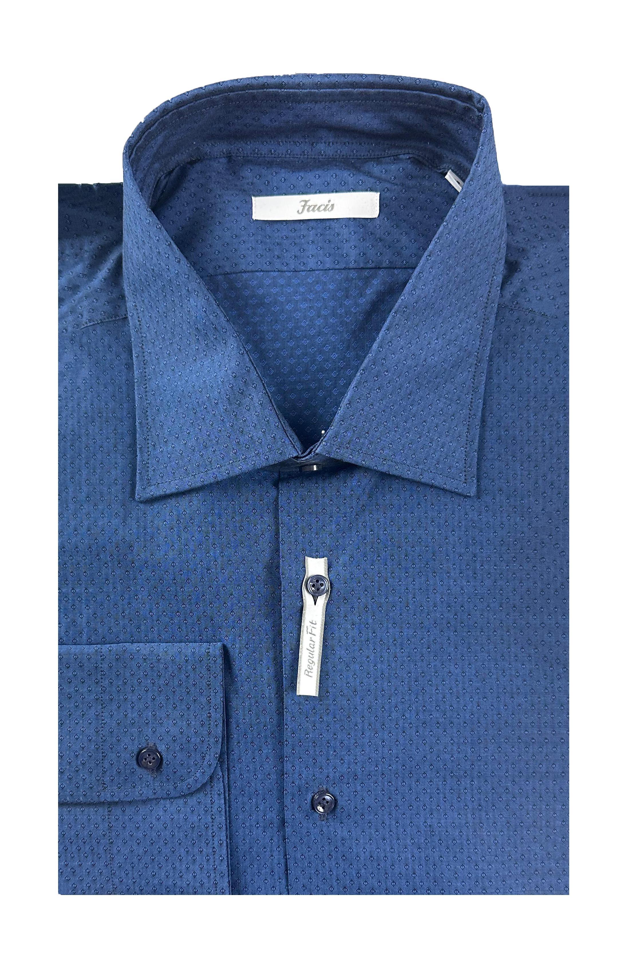 Camicia Facis uomo micro fantasia Blu