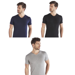 Tris t-shirt intima da uomo  multicolore